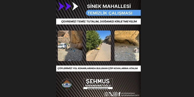 Çermik Belediyesi Sinek Çayı’nda Temizlik Çalışması Gerçekleştirdi